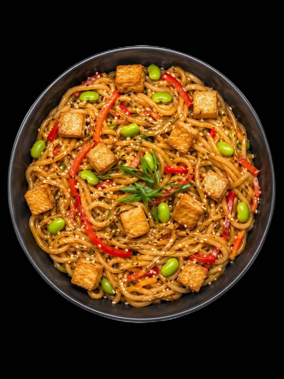 Udon with tofu and vegetables