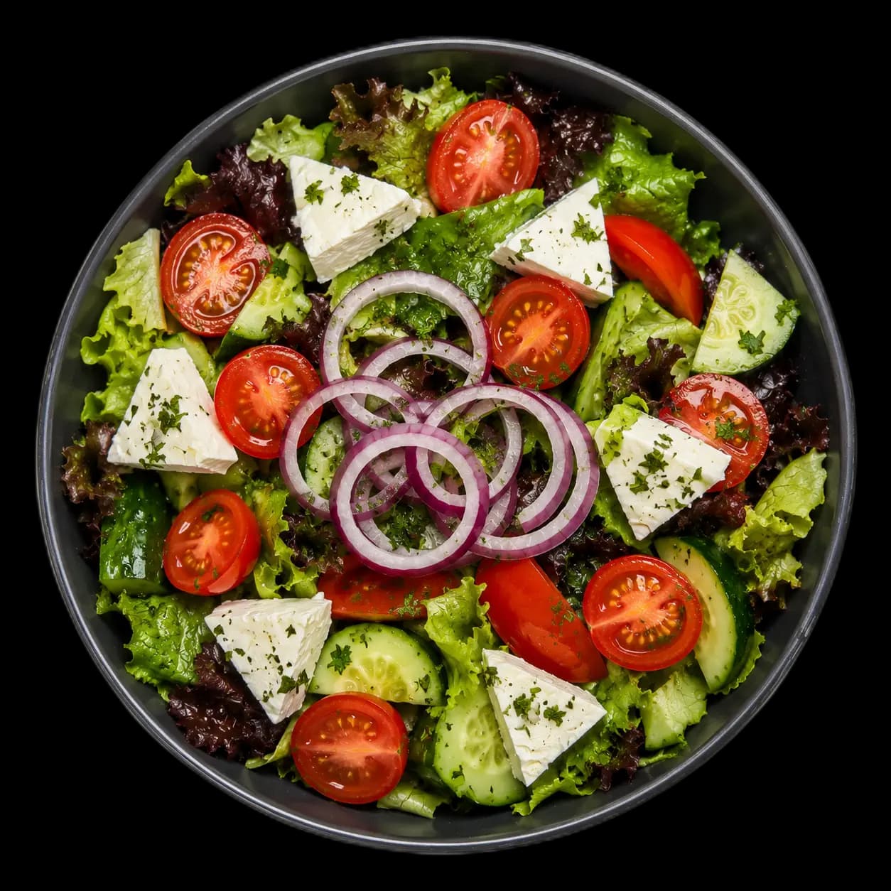 Tomato and cucumber salad