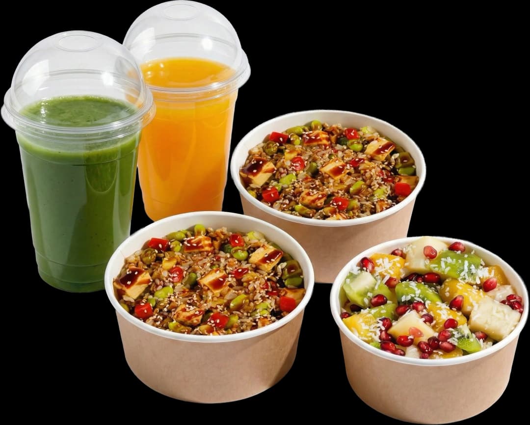 2 Tofu Bowls + 1 Fruit Bowl + 2 Fresh