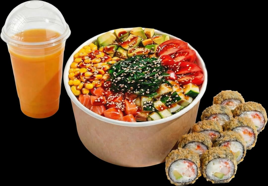 Maui + Tempura Salmon + Fresh